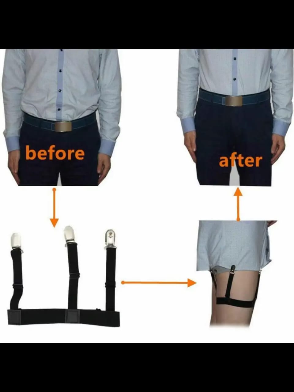 Paire de Fixe-Chemises "Shirt Stay"